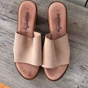 BioNatura Easy Leather Sock Platform Mules